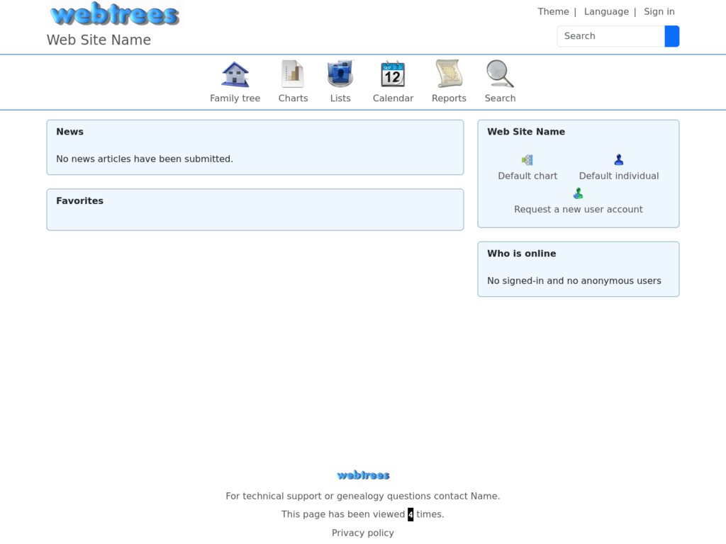 webtrees screenshot