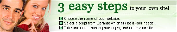 3 easy steps to your own site!